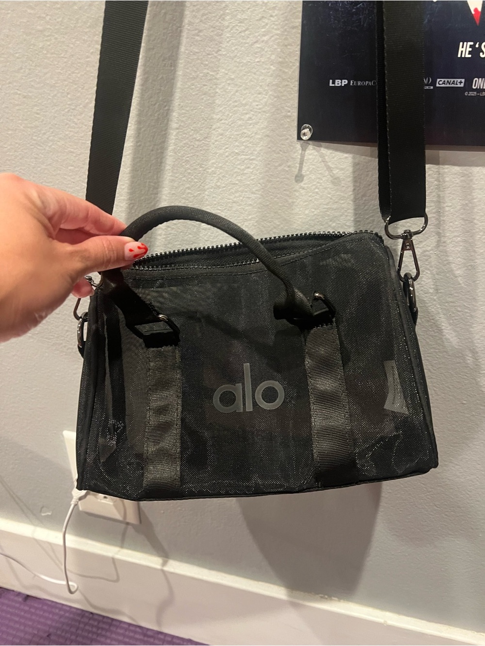 ALO Yoga Black Toiletry / Crossbody Organizer Bag
